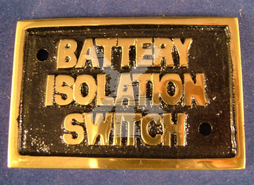 BRASS LABEL BATTERY ISOLATION SWITCH